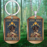 Stainless steel color printed military brand Mother's Day Father's Day To My Son necklace keychain set