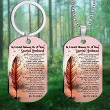 Stainless steel color printed military brand Mother's Day Father's Day To My Son necklace keychain set