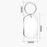 Stainless steel color printed military brand Mother's Day Father's Day To My Son necklace keychain set