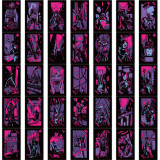 72 pieces of dark tarot graffiti stickers decorated guitar notes suitcase DIY waterproof stickers