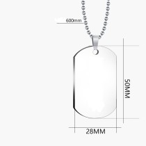 Stainless steel color printed military brand Mother's Day Father's Day To My Son necklace keychain set