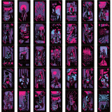 72 pieces of dark tarot graffiti stickers decorated guitar notes suitcase DIY waterproof stickers