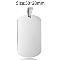 Stainless Steel Military Brand Necklace Dog Tag Advertising Gift Pendant