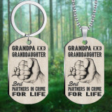 Stainless steel color printed military brand Mother's Day Father's Day To My Son necklace keychain set