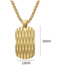Stainless steel knife pattern pendant necklace