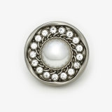 23MM rabbit Flower metal Pearl Rhinestones snap button charms