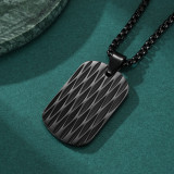 Stainless steel knife pattern pendant necklace