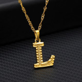 Stainless steel 26 letter  necklace