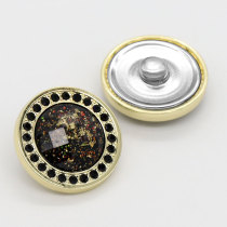 23MM love Butterfly metal Pearl Rhinestones snap button charms