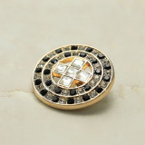 25MM love skull metal  Rhinestones snap button charms