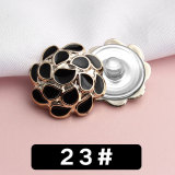 20MM Flower circular plastics Pearl  snap button charms