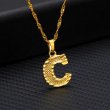 Stainless steel 26 letter  necklace