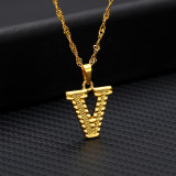 Stainless steel 26 letter  necklace