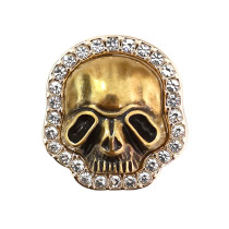 25MM love skull metal  Rhinestones snap button charms