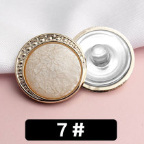 20MM Flower circular plastics Pearl  snap button charms
