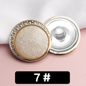 20MM Flower circular plastics Pearl  snap button charms