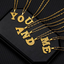 Stainless steel 26 letter  necklace