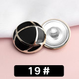 20MM Flower circular plastics Pearl  snap button charms