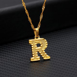 Stainless steel 26 letter  necklace