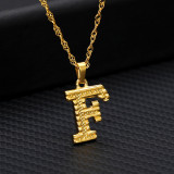 Stainless steel 26 letter  necklace