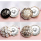 20MM Flower circular plastics Pearl  snap button charms
