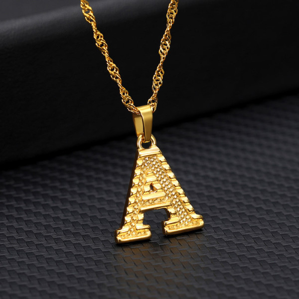 Stainless steel 26 letter  necklace