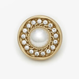 23MM rabbit Flower metal Pearl Rhinestones snap button charms