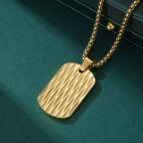 Stainless steel knife pattern pendant necklace