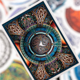 50 Vintage Matrix Totem Viking Graffiti Stickers Skateboard Guitar Cup Trolley Box Decorative Waterproof Stickers