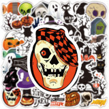 50 new Halloween horror decoration graffiti stickers, suitcase computer waterproof stickers