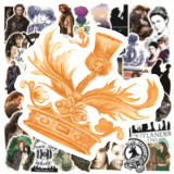 50 pieces of graffiti stickers for American dramas, ancient battlefield legends, luggage, scooters, laptops, waterproof stickers