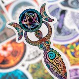 50 Vintage Matrix Totem Viking Graffiti Stickers Skateboard Guitar Cup Trolley Box Decorative Waterproof Stickers