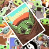 50 Manloda Yoda Baby Graffiti Stickers Guitar Skateboard Water Cup Trolley Case Decorative Waterproof Stickers