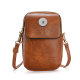 Women's mobile phone bag PU large capacity one shoulder crossbody bag suitable for 20mm Snaps button Jewelry whole sale