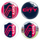 20MM Team Sports  Print glass snap button charms