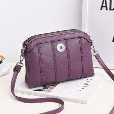 Soft leather one shoulder crossbody bag fit 20mm Snaps button Jewelry whole sale