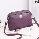 Soft leather one shoulder crossbody bag fit 20mm Snaps button Jewelry whole sale