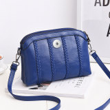 Soft leather one shoulder crossbody bag fit 20mm Snaps button Jewelry whole sale