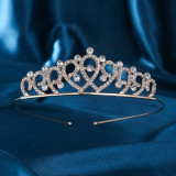 Bride Crown Wedding Dress Headwear Rhinestone Princess Hair Band Crown