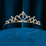 Bride Crown Wedding Dress Headwear Rhinestone Princess Hair Band Crown