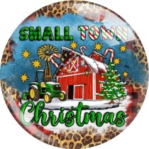 20MM Christmas Print glass snap button charms