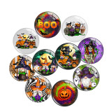 20MM Halloween Print glass snap button charms