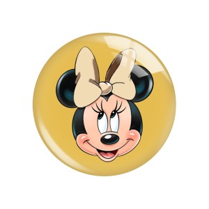 20MM Cartoon anime Print glass snap button charms