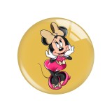 20MM Cartoon anime Print glass snap button charms