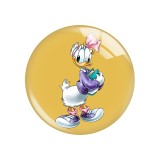 20MM Cartoon anime Print glass snap button charms