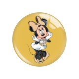20MM Cartoon anime Print glass snap button charms