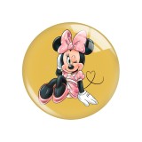 20MM Cartoon anime Print glass snap button charms