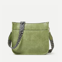 Fashionable Leopard Pattern Ribbon Oblique Cross Tote Bag High Capacity Bag