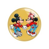 20MM Cartoon anime Print glass snap button charms