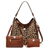 Vintage Leopard Pattern Multi Zipper Bag Tassel Accessories Diagonal Cross Tote Bag Generation fit 20MM Snaps button jewelry wholesale
